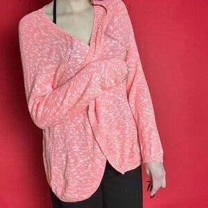 Pink and white sweater cardigan 💕🤍​​​​​​​​​​​​​​​​​​​​​​